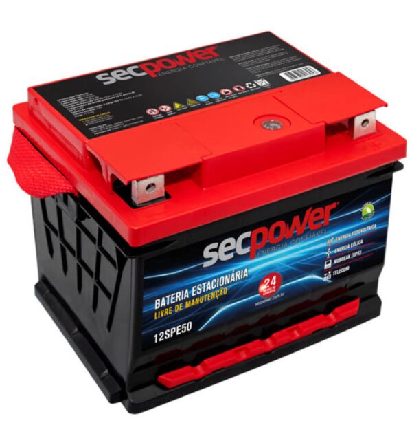 Bateria SecPower Chumbo-ácido Estacionária 12V 50Ah