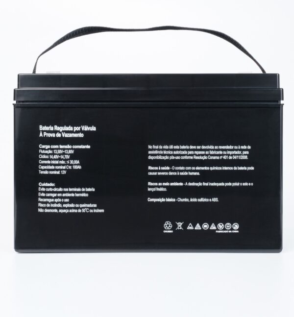Bateria SecPower Chumbo-ácido VRLA AGM 12V 100Ah - Imagem 4