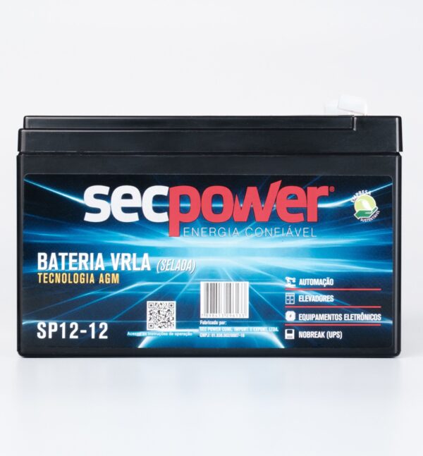 Bateria SecPower Chumbo-ácido VRLA AGM 12V 12Ah