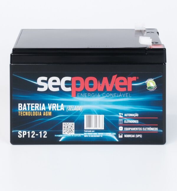 Bateria SecPower Chumbo-ácido VRLA AGM 12V 12Ah - Imagem 4