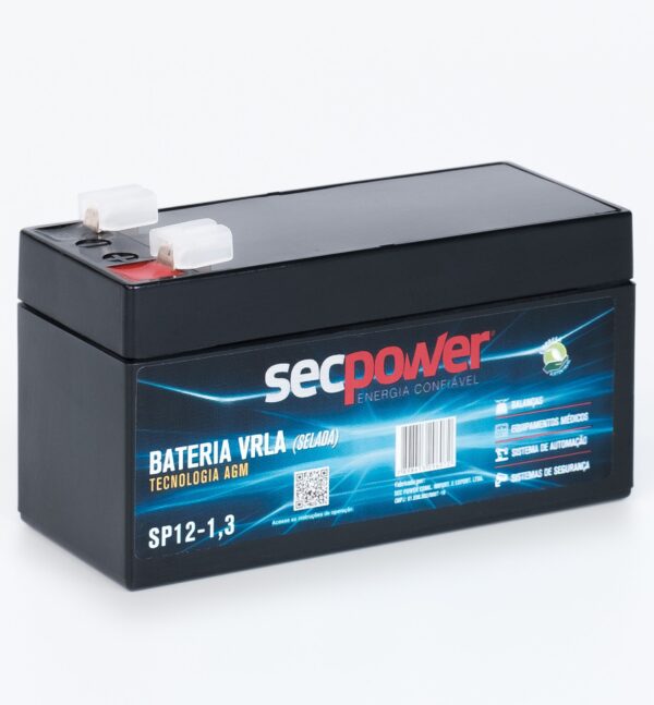 Bateria SecPower Chumbo-ácido VRLA AGM 12V 1,3Ah - Imagem 2