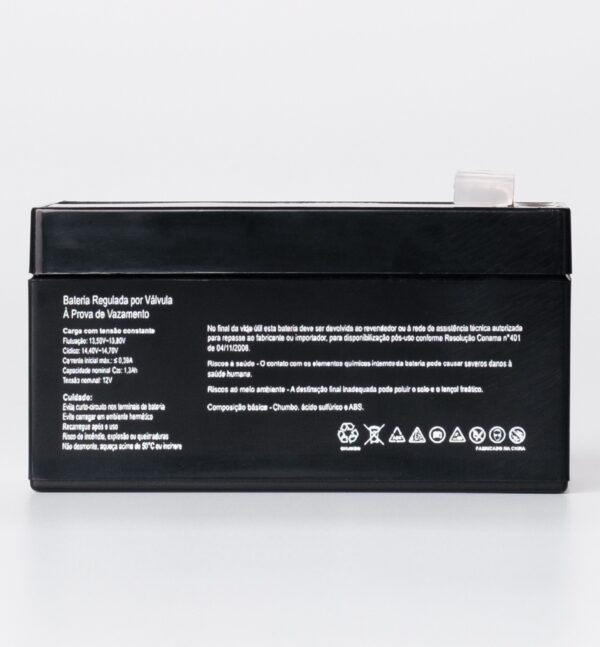Bateria SecPower Chumbo-ácido VRLA AGM 12V 1,3Ah - Imagem 3