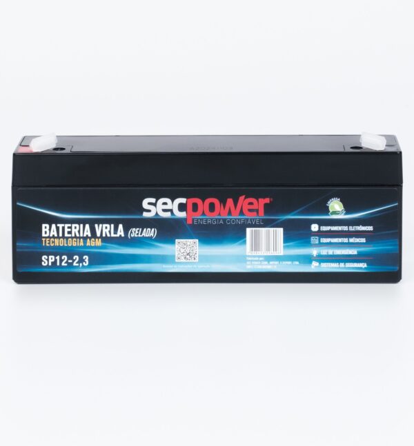 Bateria SecPower Chumbo-ácido VRLA AGM 12V 2,3Ah - Imagem 3