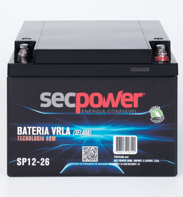 Bateria SecPower Chumbo-ácido VRLA AGM 12V 26Ah - Imagem 2