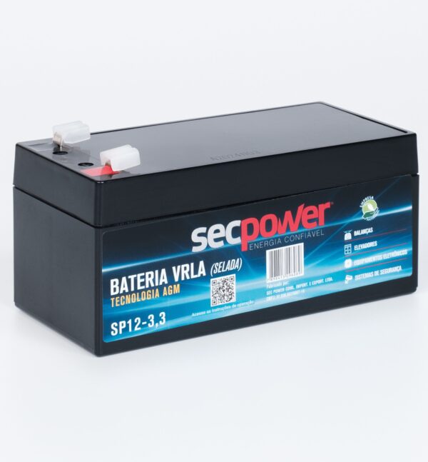 Bateria SecPower Chumbo-ácido VRLA AGM 12V 3,3Ah - Imagem 4