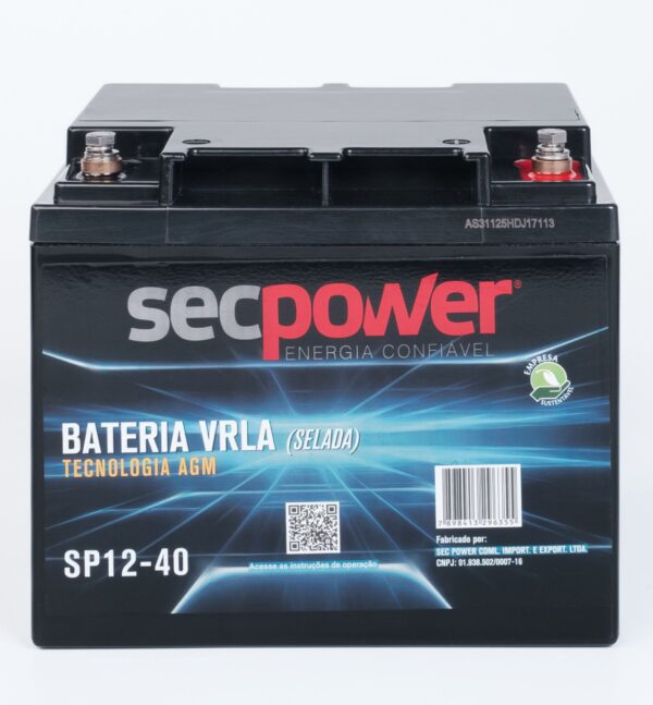 Bateria SecPower Chumbo-ácido VRLA AGM 12V 40Ah - Imagem 2