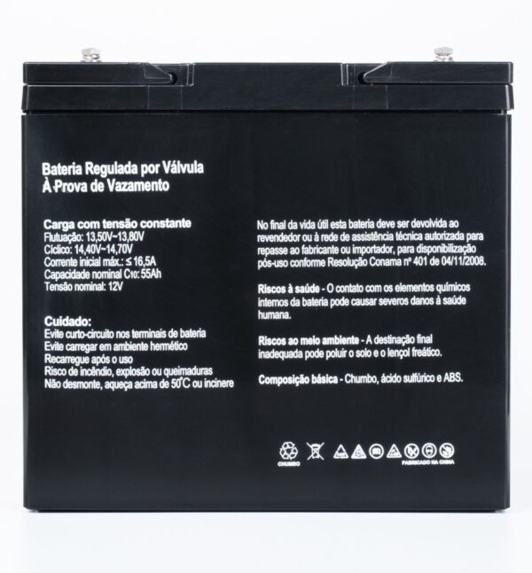 Bateria SecPower Chumbo-ácido VRLA AGM 12V 55Ah - Imagem 2