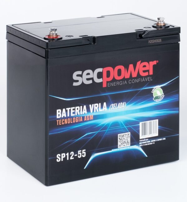 Bateria SecPower Chumbo-ácido VRLA AGM 12V 55Ah - Imagem 3