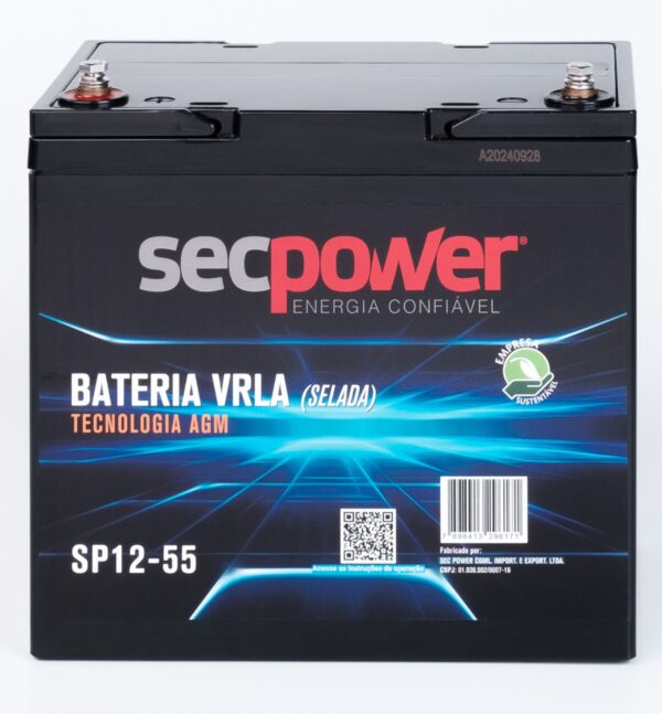 Bateria SecPower Chumbo-ácido VRLA AGM 12V 55Ah - Imagem 4