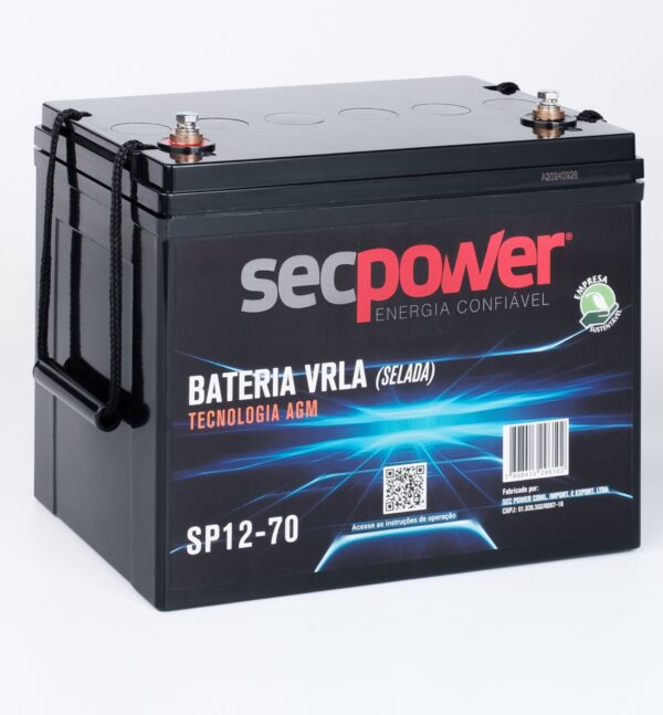 Bateria SecPower Chumbo-ácido VRLA AGM 12V 70Ah - Imagem 2