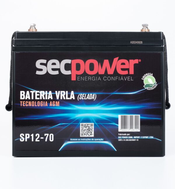 Bateria SecPower Chumbo-ácido VRLA AGM 12V 70Ah
