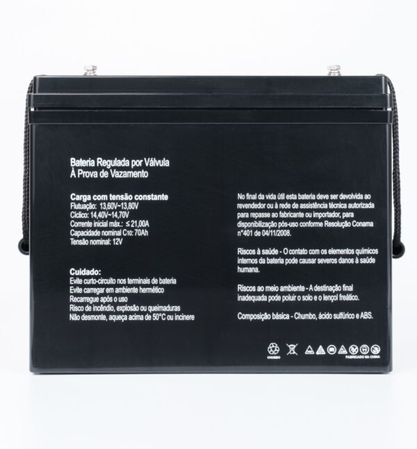 Bateria SecPower Chumbo-ácido VRLA AGM 12V 70Ah - Imagem 3