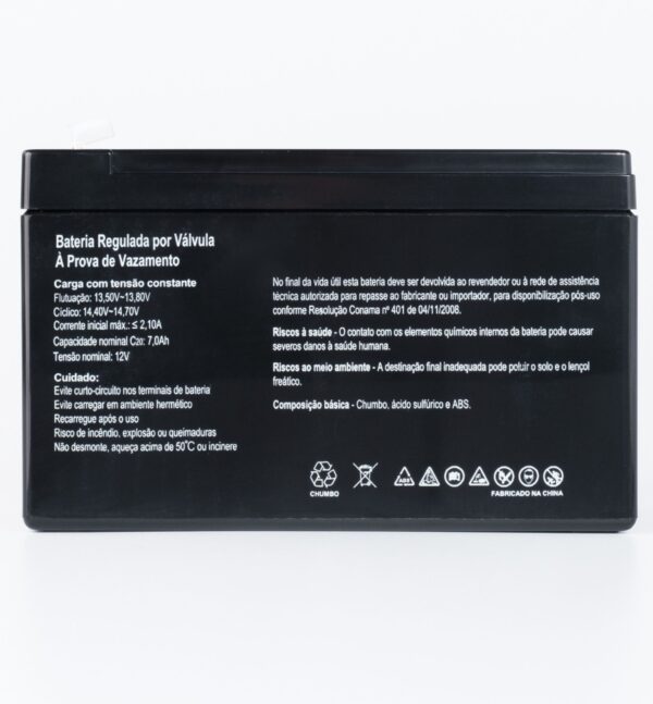 Bateria SecPower Chumbo-ácido VRLA AGM 12V 7Ah - Imagem 2
