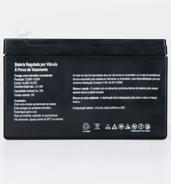 Bateria SecPower Chumbo-ácido VRLA AGM 12V 7Ah T2 - Imagem 2