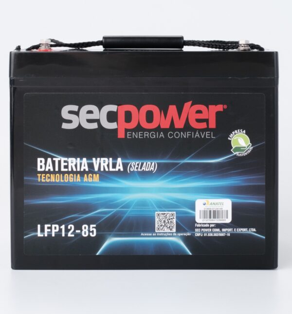 Bateria SecPower Chumbo-ácido VRLA AGM 12V 85Ah Homologada Anatel