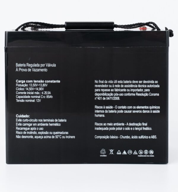 Bateria SecPower Chumbo-ácido VRLA AGM 12V 85Ah Homologada Anatel - Imagem 3