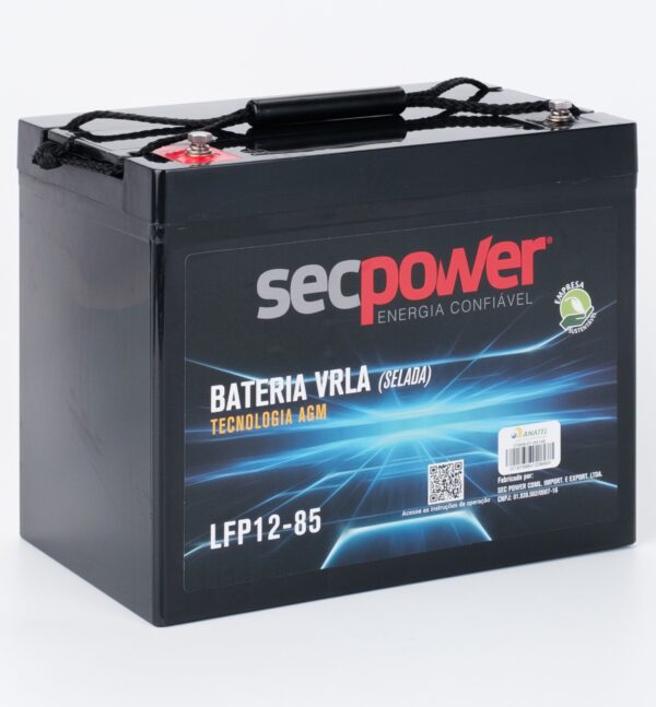 Bateria SecPower Chumbo-ácido VRLA AGM 12V 85Ah Homologada Anatel - Imagem 2