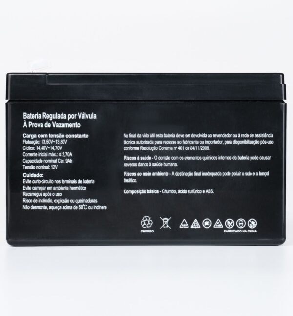 Bateria SecPower Chumbo-ácido VRLA AGM 12V 9Ah - Imagem 5