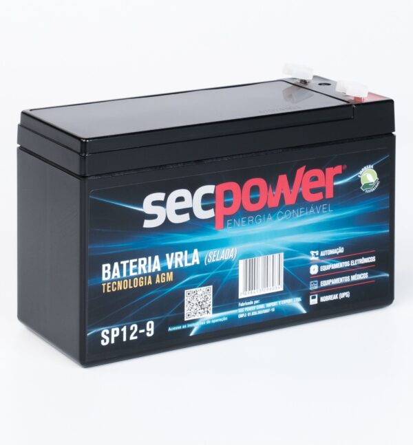 Bateria SecPower Chumbo-ácido VRLA AGM 12V 9Ah - Imagem 2