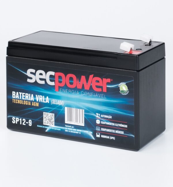 Bateria SecPower Chumbo-ácido VRLA AGM 12V 9Ah - Imagem 4