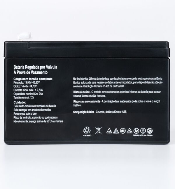 Bateria SecPower Chumbo-ácido VRLA AGM 12V 9Ah T2 - Imagem 2