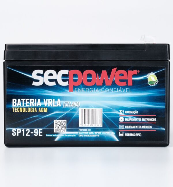 Bateria SecPower Chumbo-ácido VRLA AGM 12V 9E