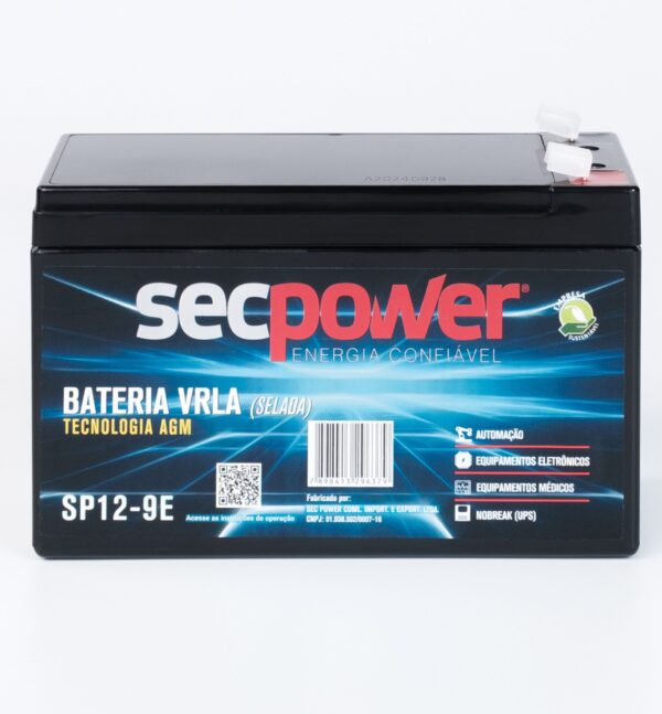 Bateria SecPower Chumbo-ácido VRLA AGM 12V 9E - Imagem 3