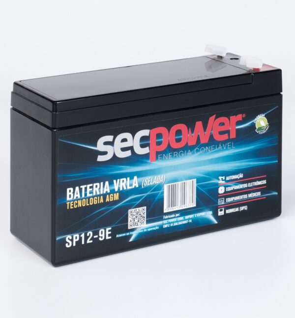 Bateria SecPower Chumbo-ácido VRLA AGM 12V 9E - Imagem 4