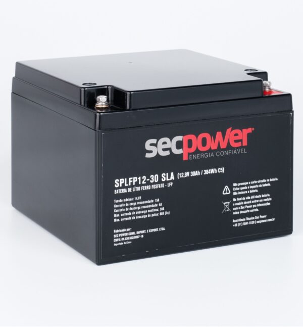 Bateria SecPower LiFePO4 SLA 12V 30Ah - Image 3