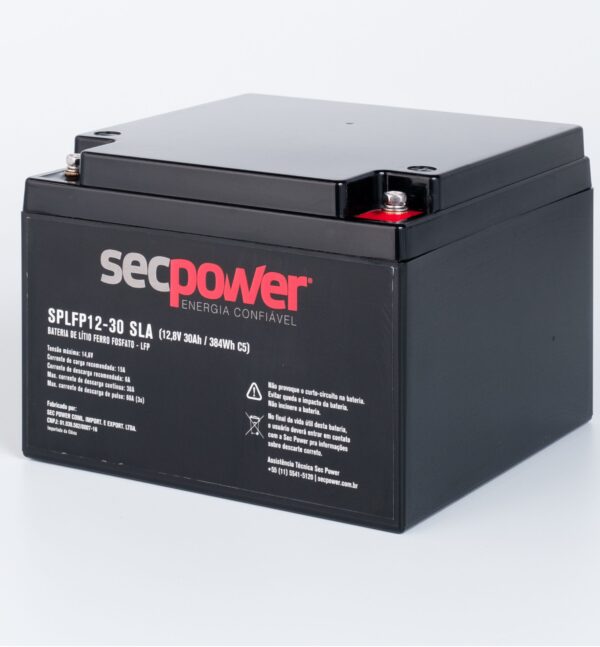 Bateria SecPower LiFePO4 SLA 12V 30Ah - Image 4
